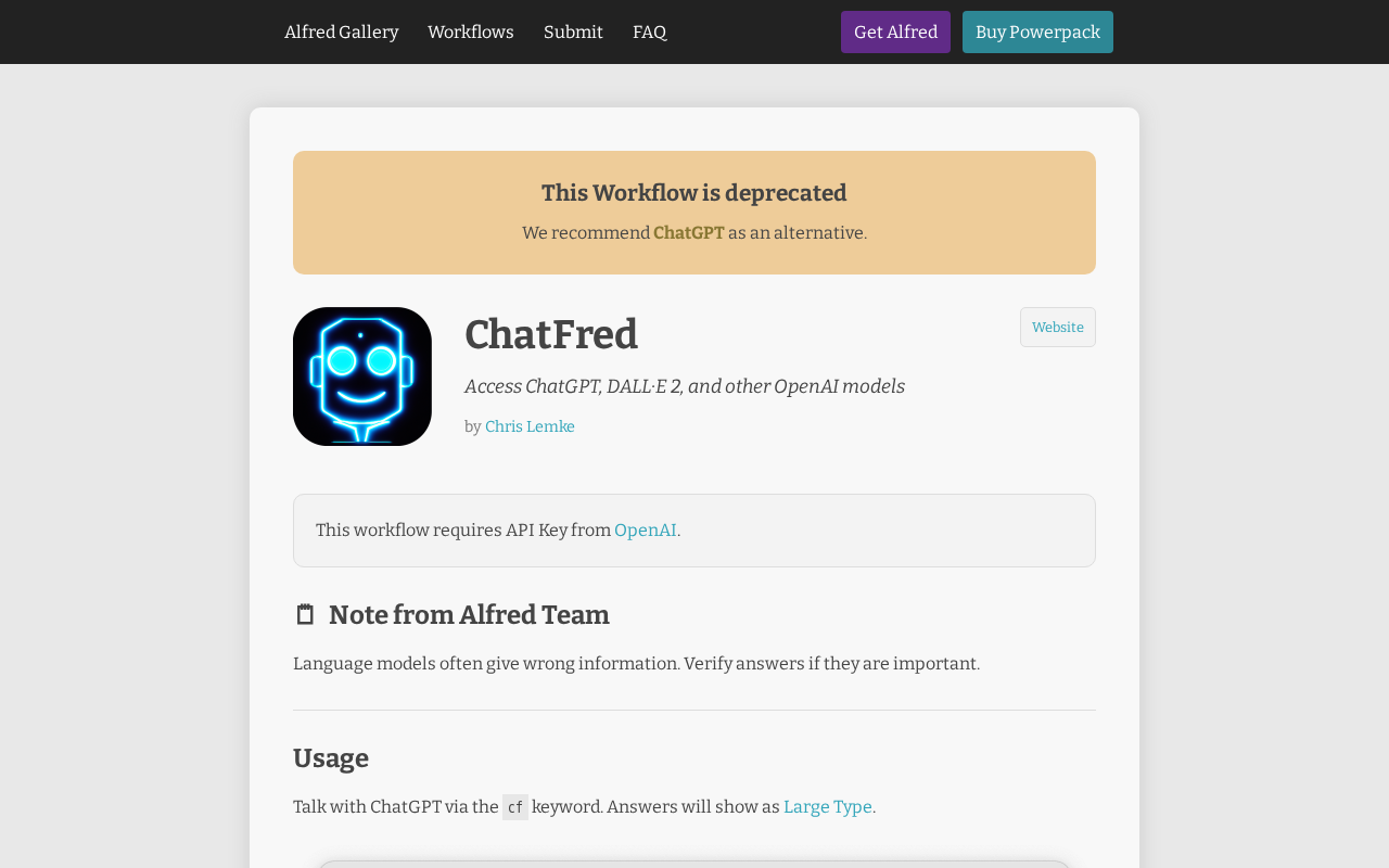 Інтерфейс ChatFred