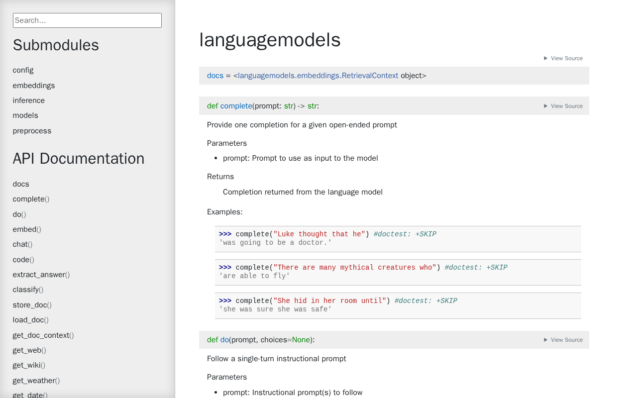 Інтерфейс languagemodels