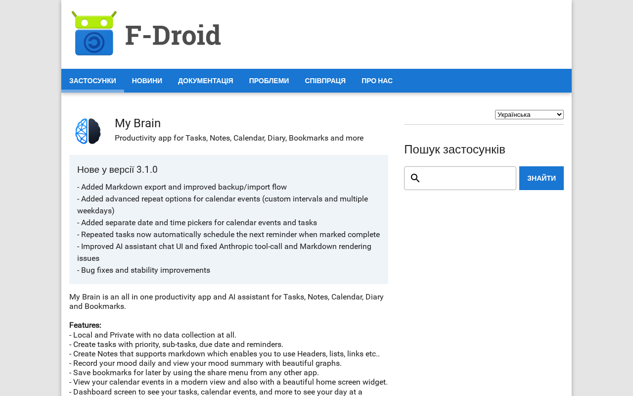 Інтерфейс MyBrain