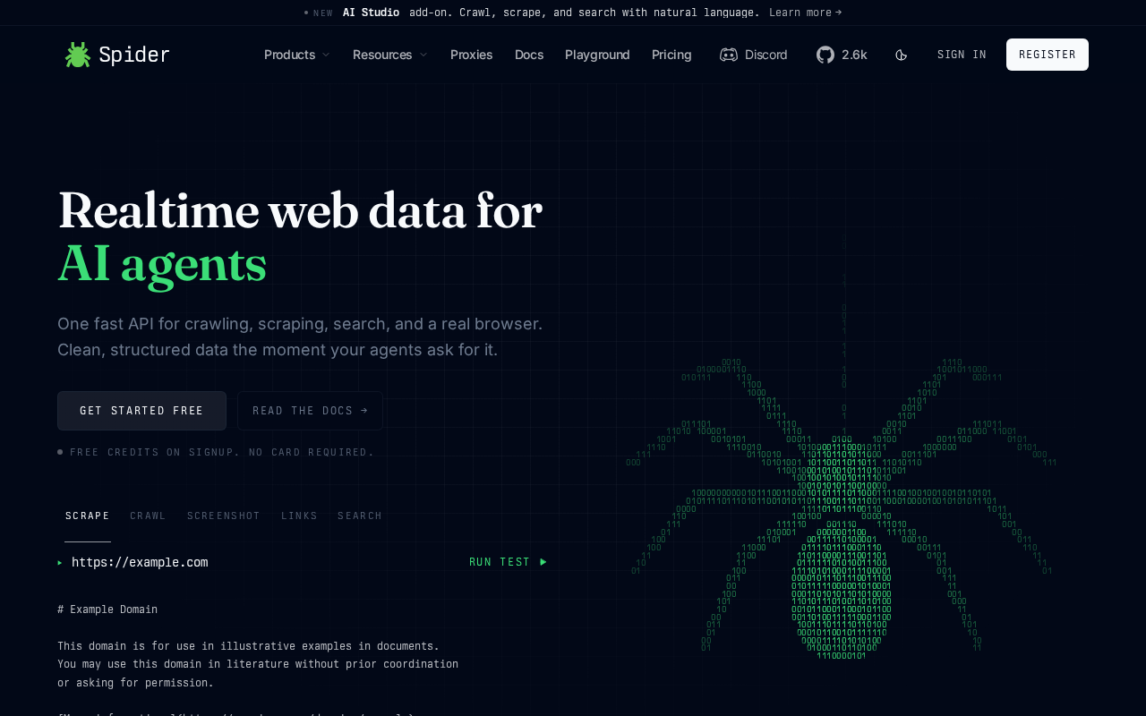 Інтерфейс spider