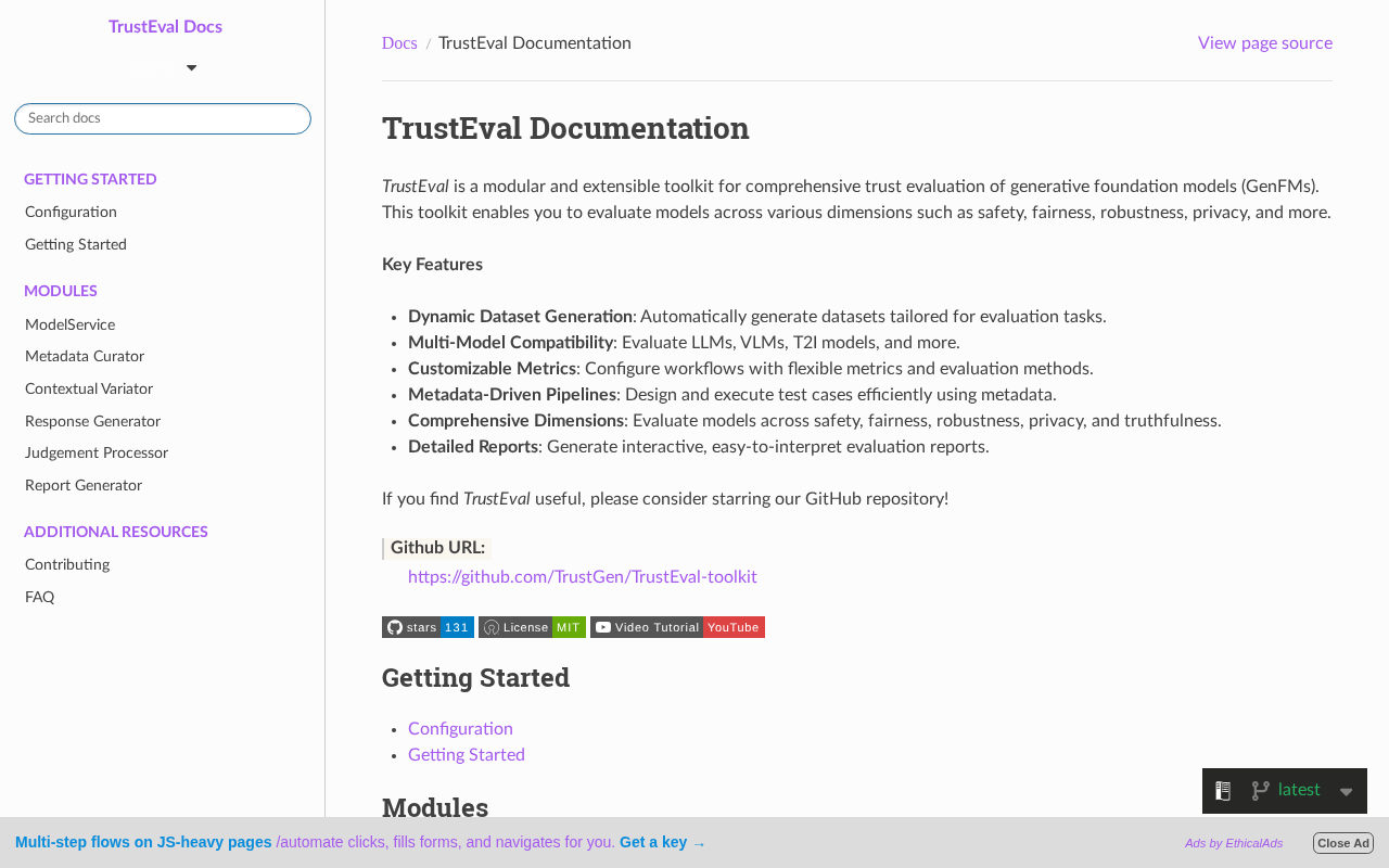 Інтерфейс TrustEval-toolkit